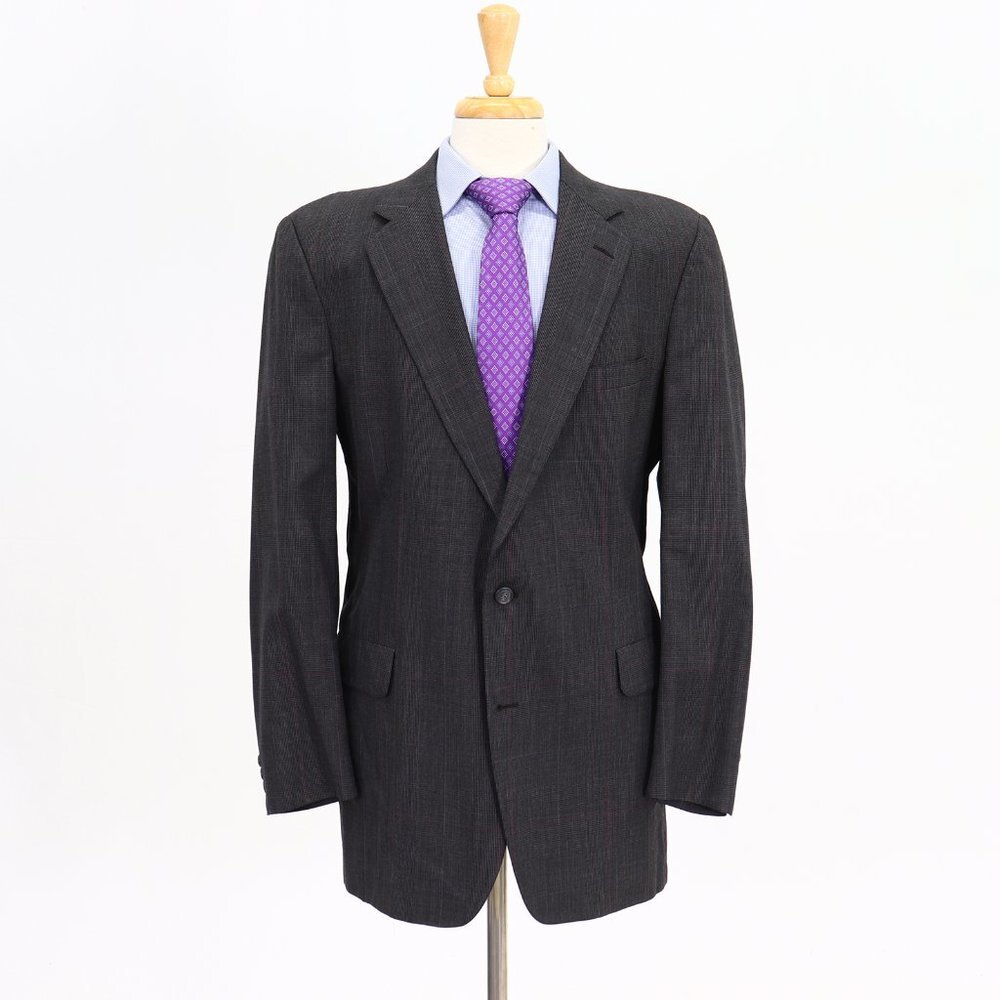 Jos. A. Bank 42L Gray Check 2-Button Sport Coat Blazer Jacket B934